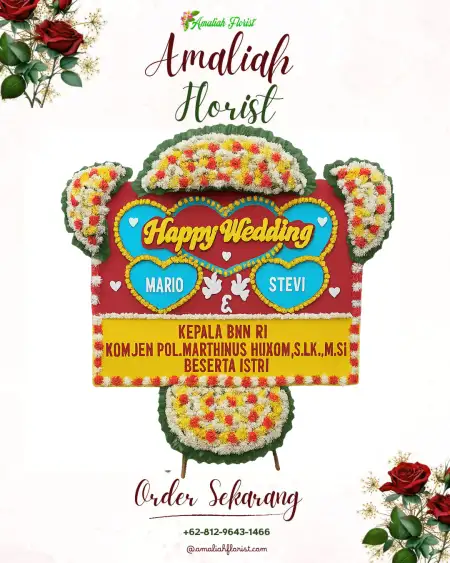 Papan Bunga Pernikahan Cipaat